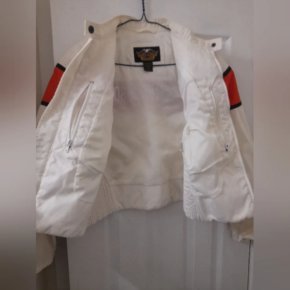 Harley Davidson - Motorbike Jacket - Cream/Orange - Medium - Picture 5 of 13